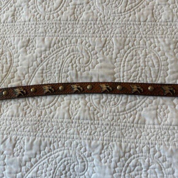 Vintage Doppia Vita Brown Leather Belt - Picture 4 of 5
